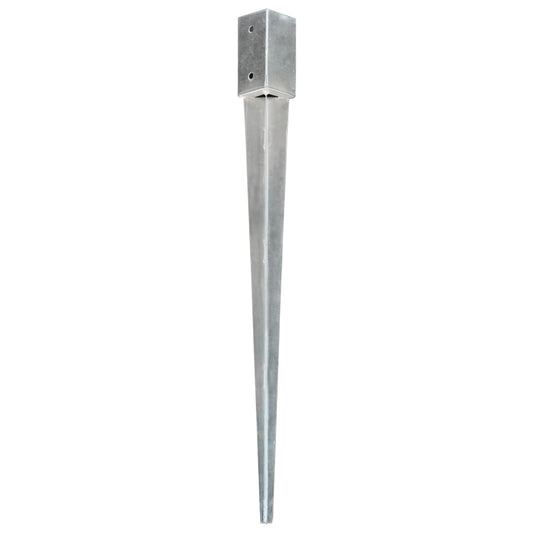 Slibespyd 2 stk Sølv 7×7×90 cm Galvaniseret stål