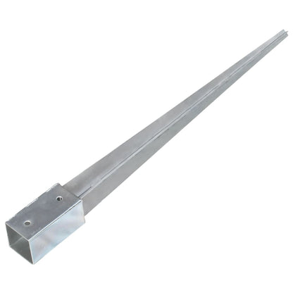 Slibespyd 2 stk Sølv 7×7×90 cm Galvaniseret stål