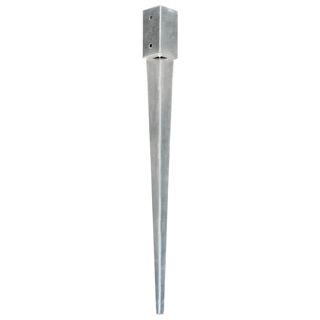 Slibespyd 12 stk Sølv 7×7×90 cm Galvaniseret stål