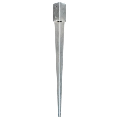 Slibespyd 12 stk Sølv 7×7×90 cm Galvaniseret stål
