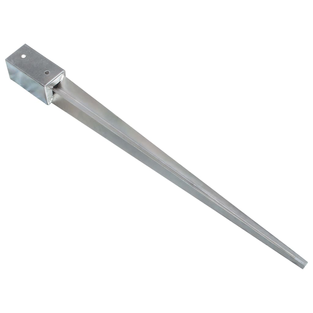 Slibespyd 12 stk Sølv 7×7×90 cm Galvaniseret stål