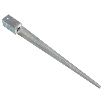Slibespyd 12 stk Sølv 7×7×90 cm Galvaniseret stål