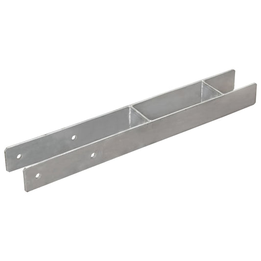 Stolpestøtte 6 Stk Sølv 7×6×60 cm Galvaniseret Stål