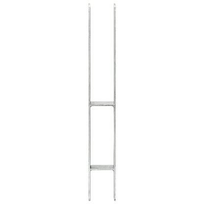 Stolpestøtte 6 Stk Sølv 7×6×60 cm Galvaniseret Stål