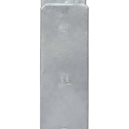 Stolpestøtte 6 Stk Sølv 7×6×60 cm Galvaniseret Stål