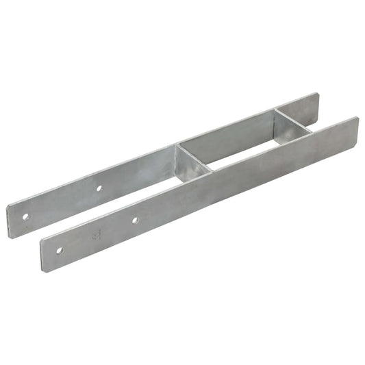 Stolpestøtte 6 Stk Sølv 9×6×60 cm Galvaniseret Stål