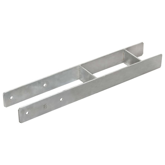 Stolpestøtte 6 Stk Sølv 10×6×60 cm Galvaniseret Stål