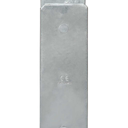 Stolpestøtte 6 Stk Sølv 12×6×60 cm Galvaniseret Stål