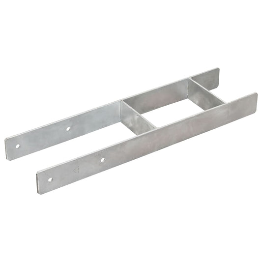Stolpestøtte 6 Stk Sølv 14×6×60 cm Galvaniseret Stål