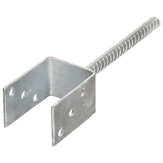 Stolpestøtte 6 Stk Sølv 7×6×30 cm Galvaniseret Stål