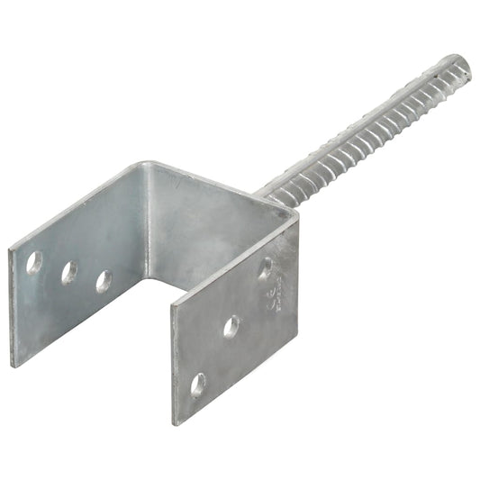 Stolpestøtte 6 Stk Sølv 8×6×30 cm Galvaniseret Stål