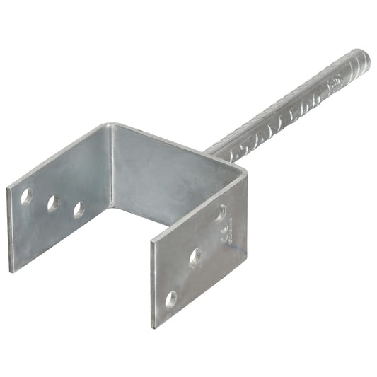 Stolpestøtte 6 Stk Sølv 10×6×30 cm Galvaniseret Stål