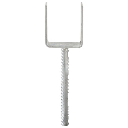 Stolpestøtte 6 Stk Sølv 10×6×30 cm Galvaniseret Stål