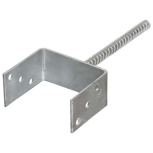 Stolpestøtte 6 Stk Sølv 12×6×30 cm Galvaniseret Stål