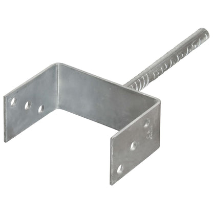 Stolpestøtte 6 Stk Sølv 14×6×30 cm Galvaniseret Stål