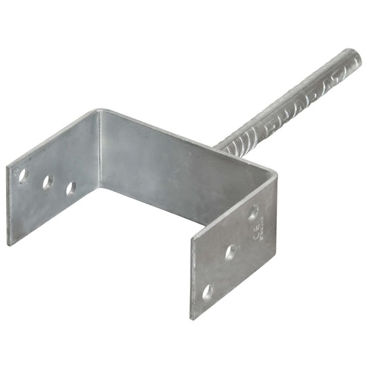 Stolpestøtte 6 Stk Sølv 14×6×30 cm Galvaniseret Stål