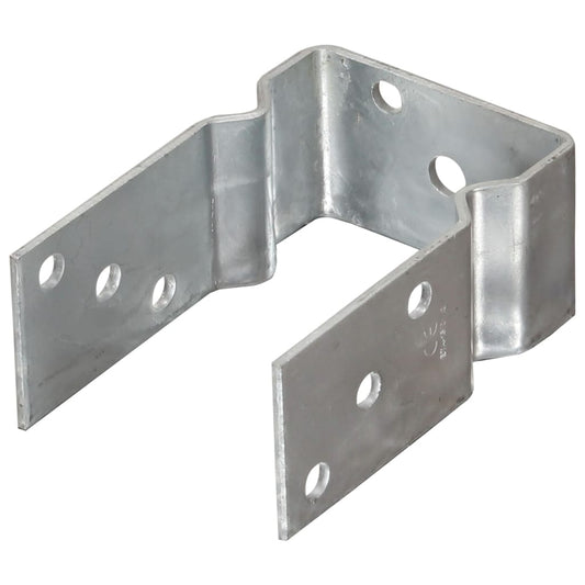 Stolpestøtte 6 Stk Sølv 9×6×15 cm Galvaniseret Stål