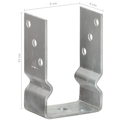 Stolpestøtter 12 Stk Sølv 9×6×15 cm Galvaniseret stål