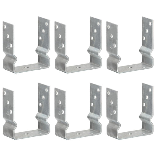 Stolpestøtte 6 Stk Sølv 12×6×15 cm Galvaniseret Stål