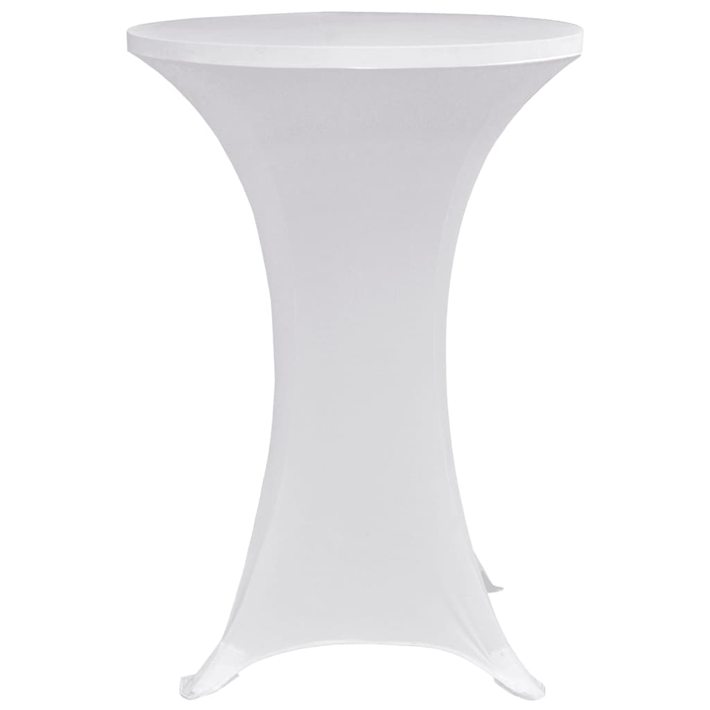 Stehtischhussen 4 Stk. Ø 60 cm Weiß Stretch