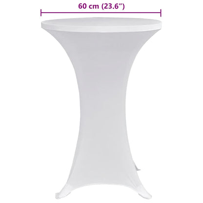 Stehtischhussen 4 Stk. Ø 70 cm Weiß Stretch