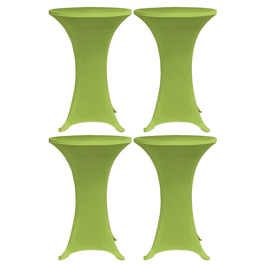 Stretch-Tischhussen 4 Stk. 70 cm Grün