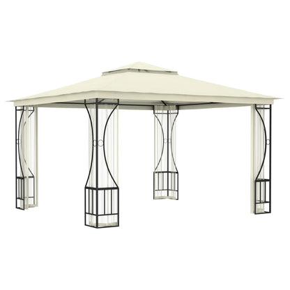 Pavillon med net 300x300x265 cm creme