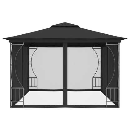 Pavillon mit Netz 300x400x265 cm Anthrazit