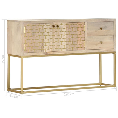 Skænk Gylden 120x30x75 cm massivt mangotræ