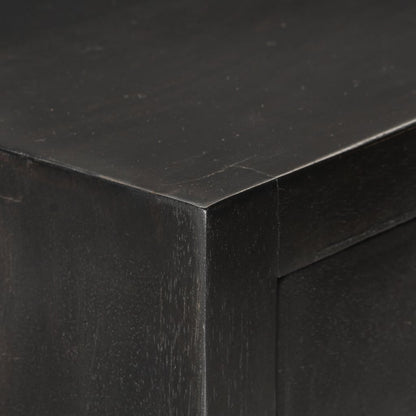 Schubladenschrank Schwarz Golden 45x30x105cm Mangoholz