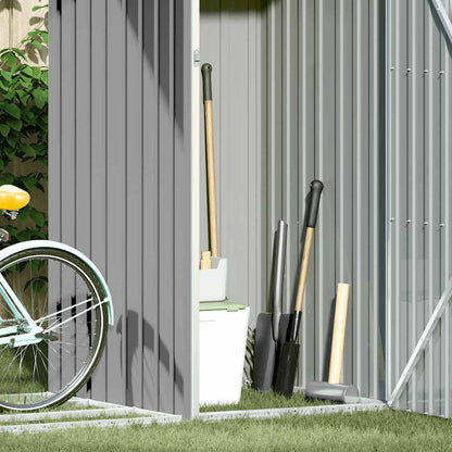 Garten Brennholzlager Grau 245x98x159 cm Verzinkter Stahl