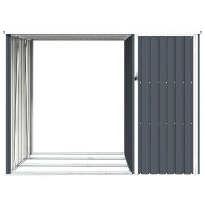 Garten Brennholzlager Anthrazit 245x98x159 cm Verzinkter Stahl
