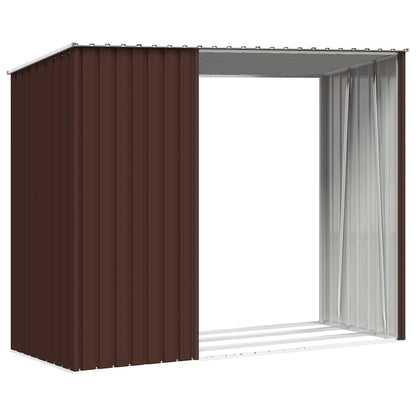 Havebrænde Opbevaring Brun 245x98x159 cm Galvaniseret Stål