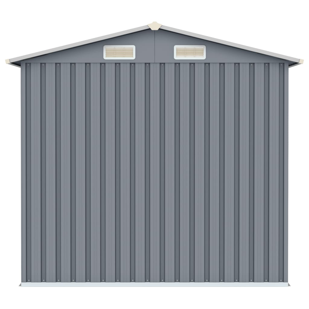 Gerätehaus Grau 205x129x183 cm Verzinkter Stahl