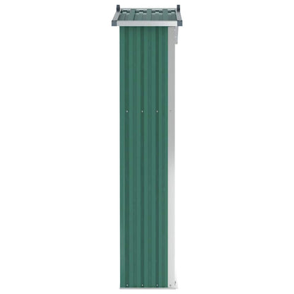 Gerätehaus Grün 116x45x175 cm Verzinkter Stahl