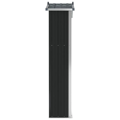 Gerätehaus Anthrazit 116x45x175 cm Verzinkter Stahl