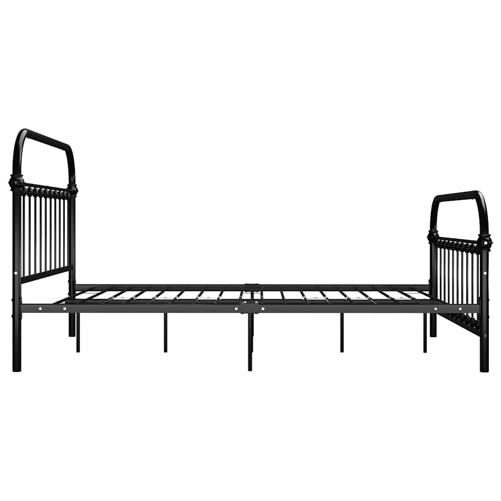 Bettgestell Schwarz Metall 140×200 cm