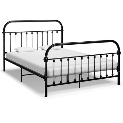 Bettgestell Schwarz Metall 160×200 cm