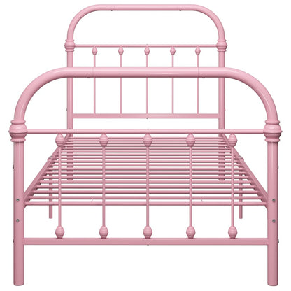 Bettgestell Rosa Metall 90×200 cm