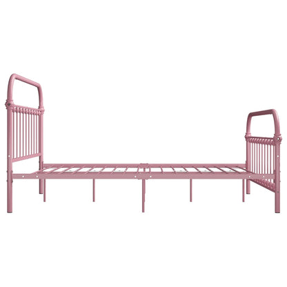 Bettgestell Rosa Metall 140×200 cm