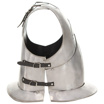 Mittelalterlicher Ritter-Brustpanzer Kürass LARP Replik Silbern Stahl