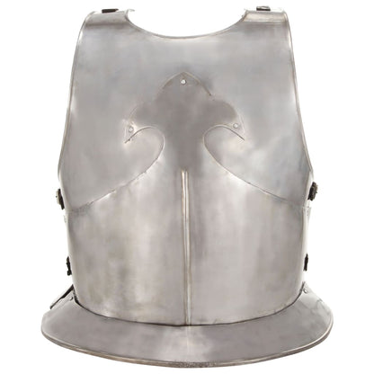 Mittelalterlicher Ritter-Brustpanzer Kürass LARP Replik Silbern Stahl