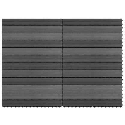 WPC-Fliesen 60×30 cm 6 Stk. 1m² Grau