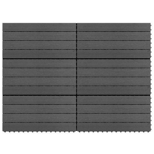 WPC-Fliesen 60×30 cm 6 Stk. 1m² Grau