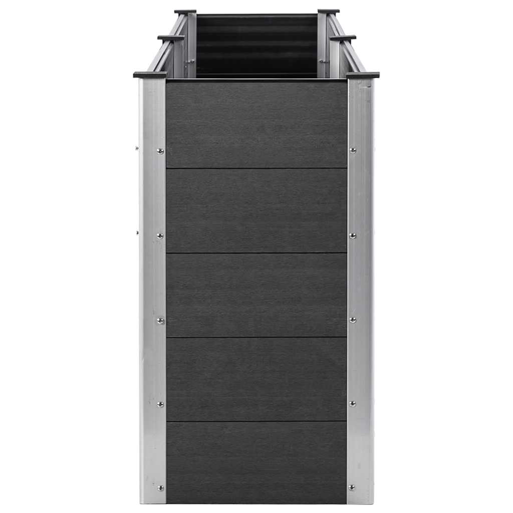 Garten-Hochbeet 250 x 50 x 91 cm WPC Grau