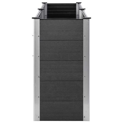 Garten-Hochbeet 250 x 50 x 91 cm WPC Grau