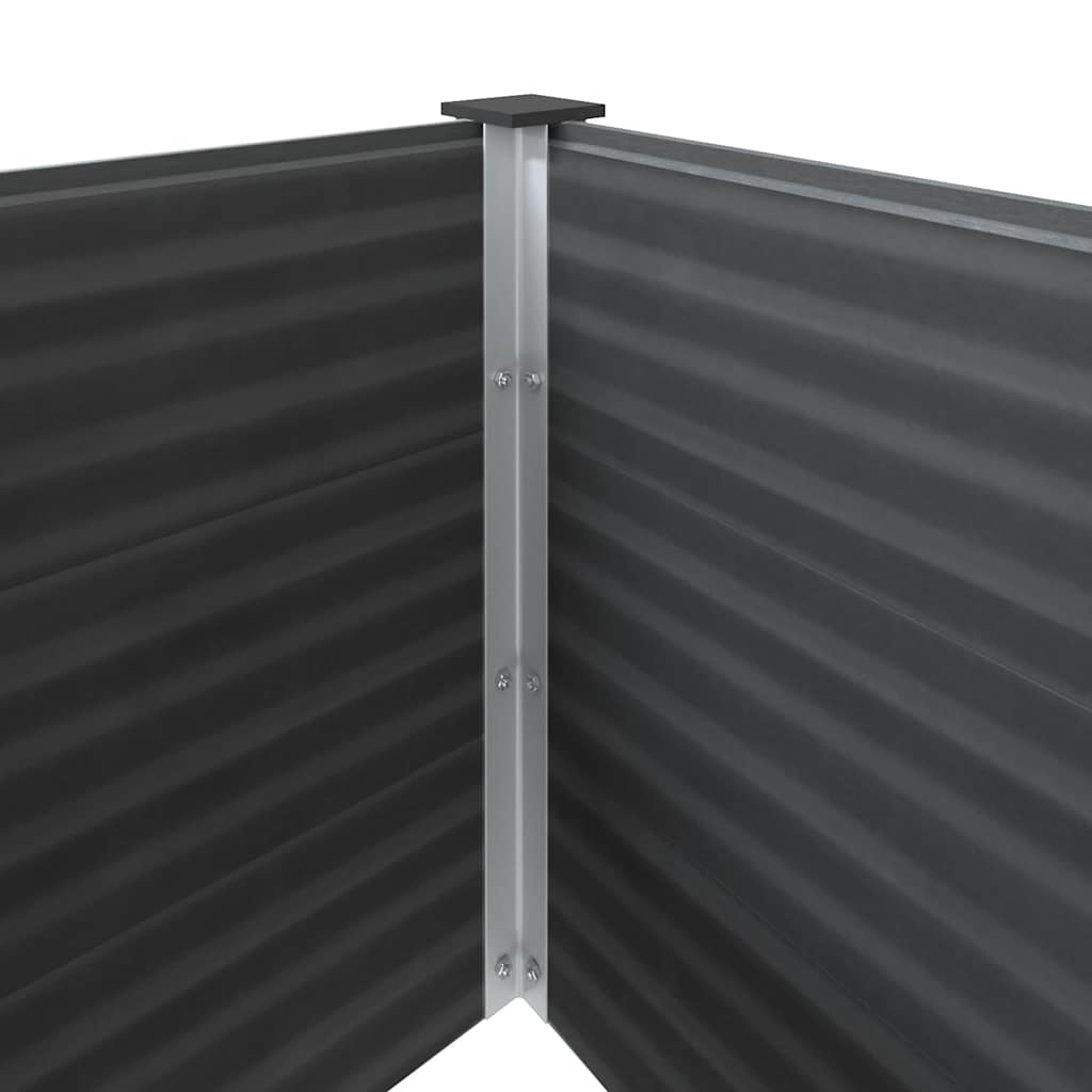 Garten-Hochbeet 250 x 50 x 91 cm WPC Grau