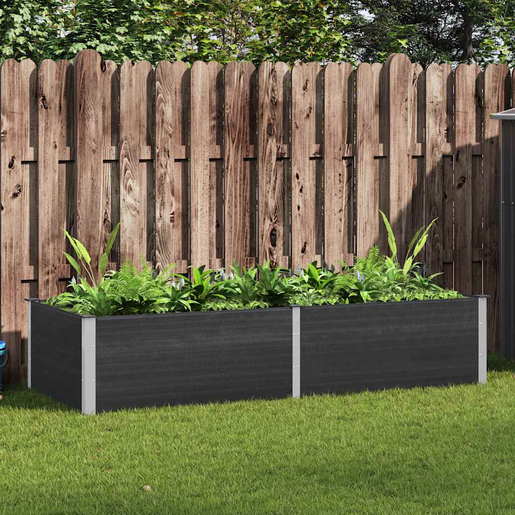 Garten-Hochbeet 250 x 100 x 54 cm WPC Grau