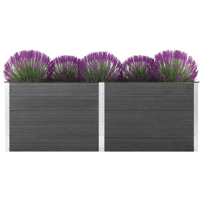 Garten-Hochbeet 250 x 100 x 91 cm WPC Grau