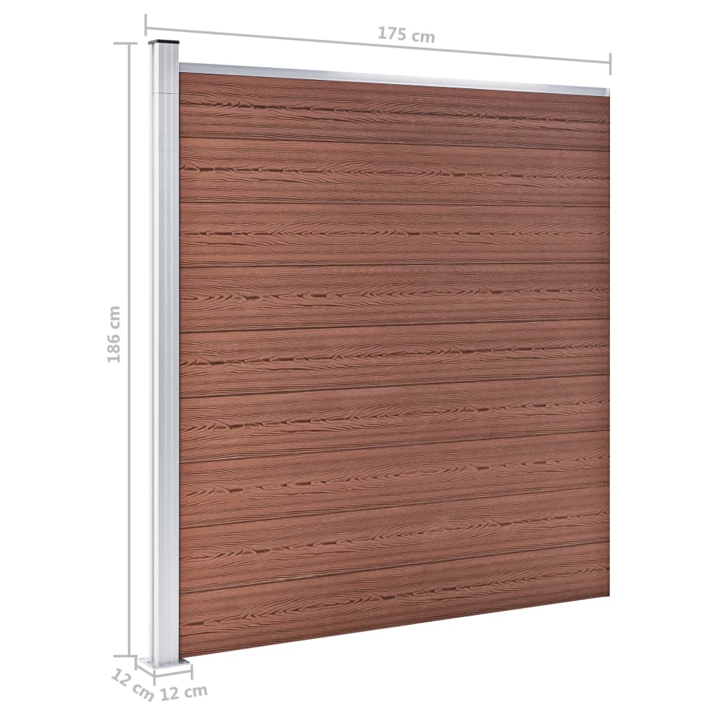 Gartenzaun WPC 175x186 cm Braun